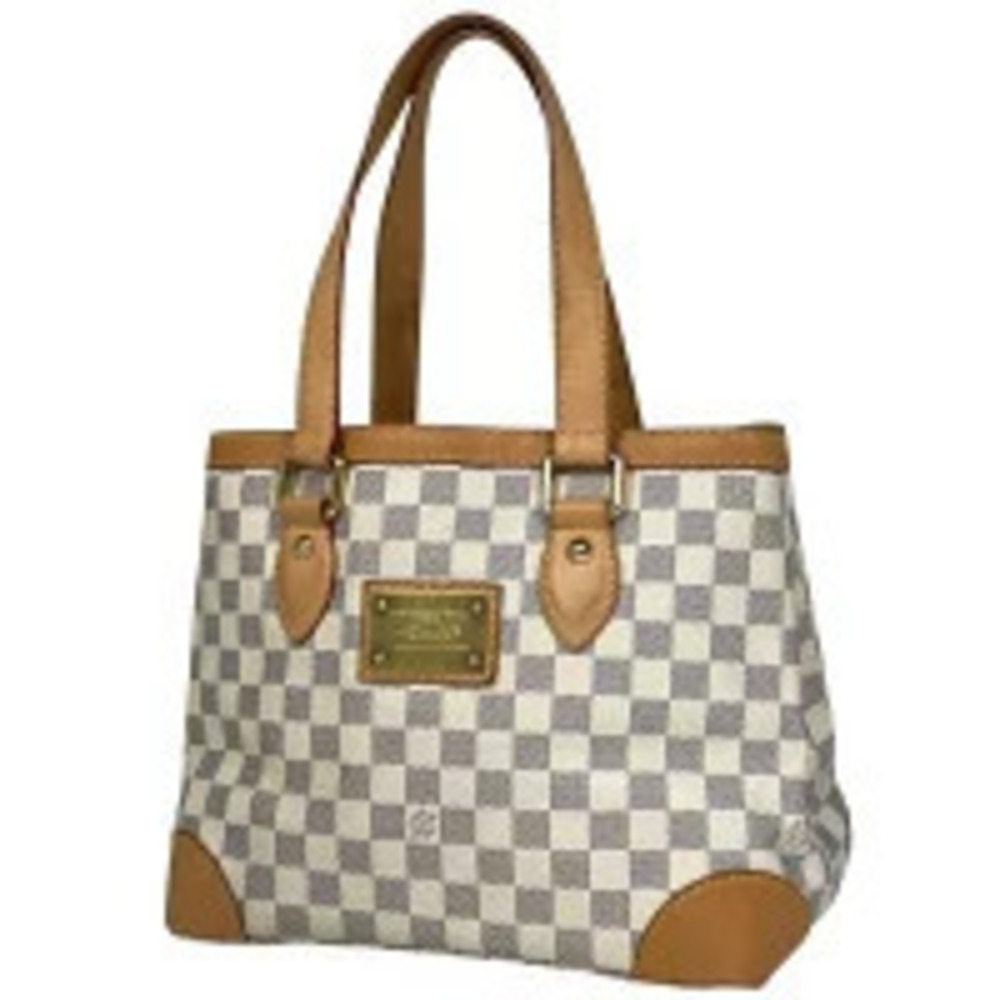 Louis Vuitton Bag White Azur Tote Damier Hampstead Shoulder Handbag - Picture 2 of 7